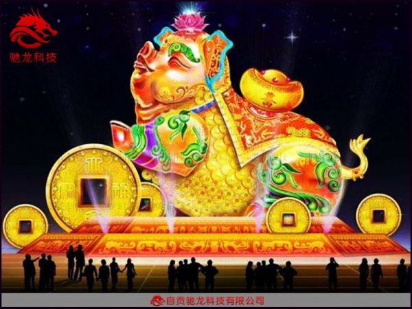 2019年生肖猪花灯设计图