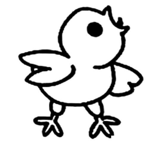 动物小鸡简笔画