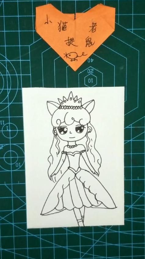 精灵小猫简笔画