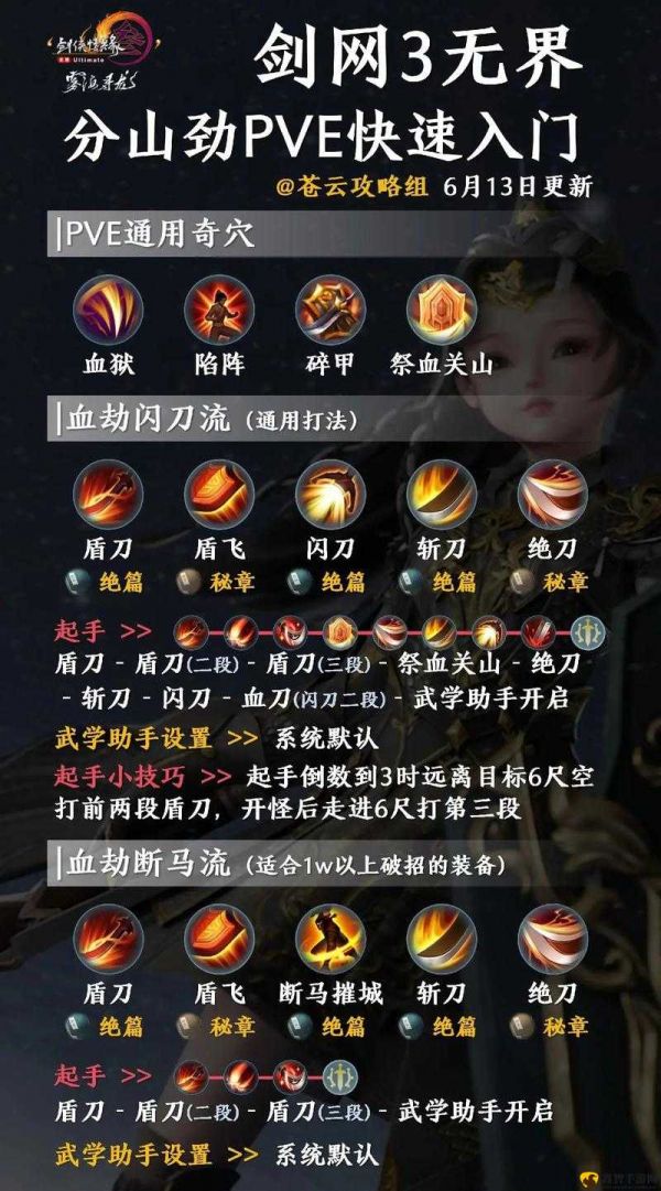 剑网3苍云派武学调整详解：群侠万变中的技能优化与改进全览