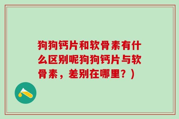狗狗钙片和软骨素有什么区别呢狗狗钙片与软骨素，差别在哪里？)