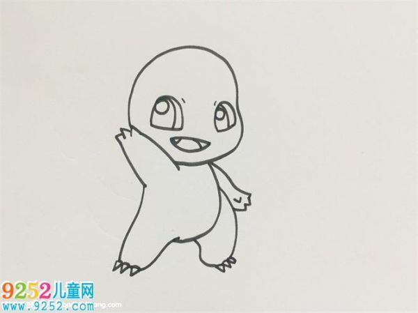 小火龙怎么画精灵宝可梦简笔画小火龙简笔画教程