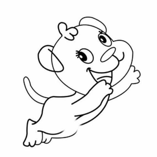漫画的小狗简笔画