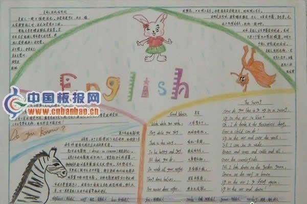 我爱动物英语手抄报图片2张英语手抄报