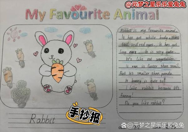 animal手抄报myfavouriteanimal手抄报我最喜欢的动物英语手抄报最