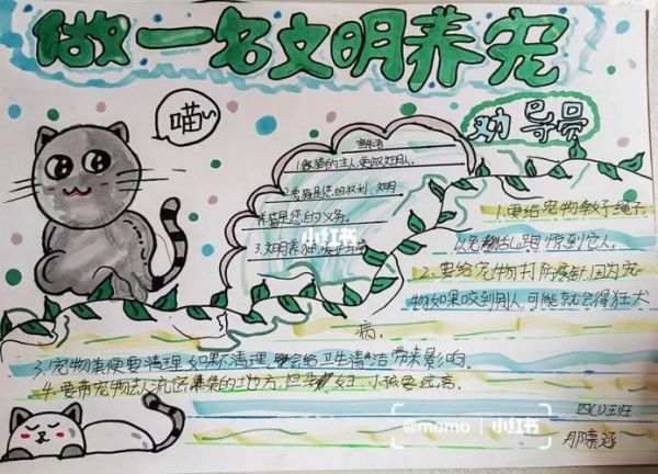 做一名文明养宠的劝导员的手抄报