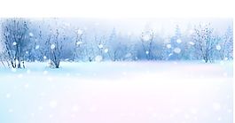 森林雪原温暖背景