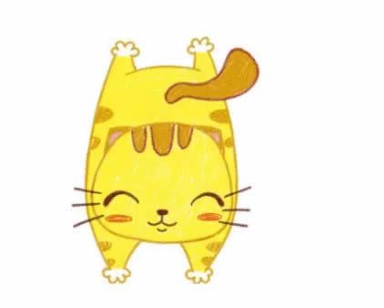 可爱小猫简笔画画法步骤步骤图片_小猫 动物-第1张
