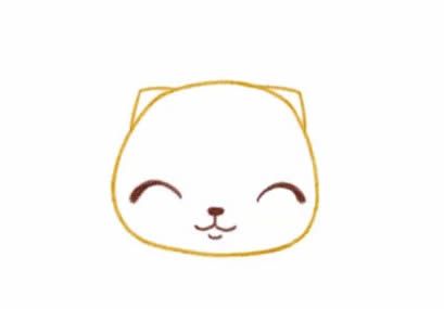 可爱小猫简笔画画法步骤步骤图片_小猫 动物-第4张