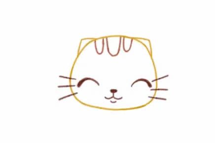 可爱小猫简笔画画法步骤步骤图片_小猫 动物-第5张