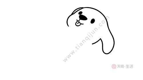 小狗粉笔画简笔画