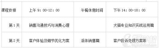 课程安排