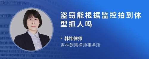盗窃能根据监控拍到体型抓人吗