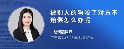 被别人的狗咬了对方不赔偿怎么办呢