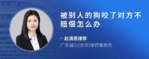 被别人的狗咬了对方不赔偿怎么办