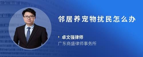 邻居养宠物扰民怎么办
