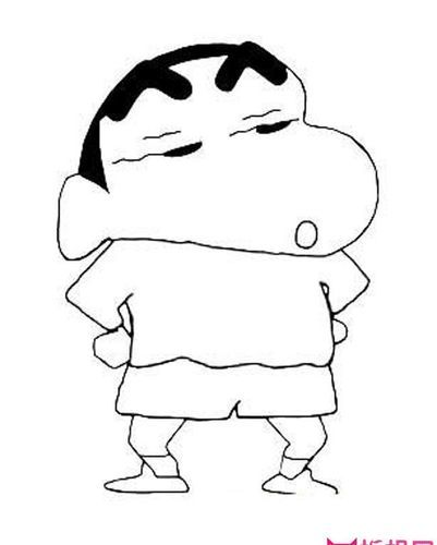 蜡笔小新简笔画图片可爱的蜡笔小新