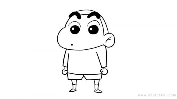 蜡笔小新简笔画怎么画蜡笔小新简笔画顺序