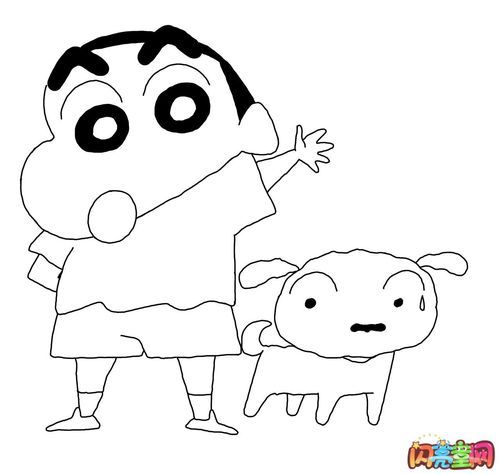卡通人物简笔画图片蜡笔小新