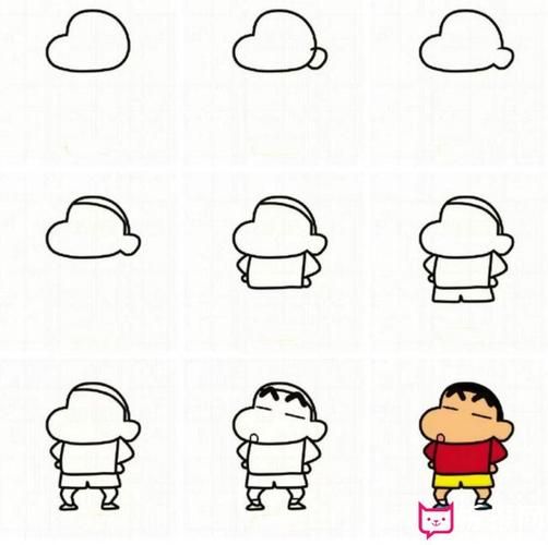 卡通简笔画教程蜡笔小新简笔画教程