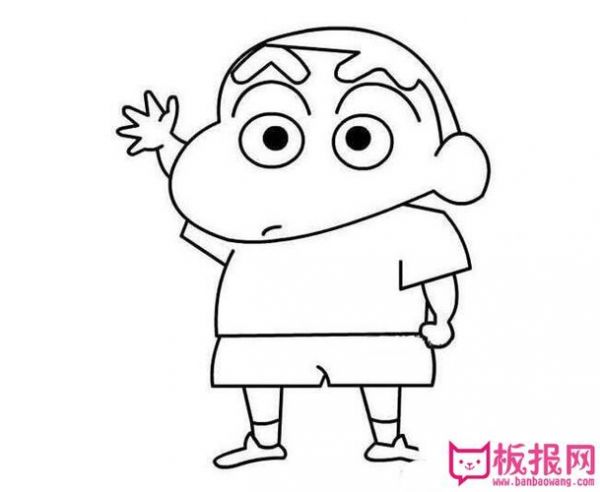 蜡笔小新简笔画图片可爱的蜡笔小新