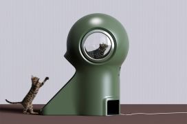 这个为猫准备的干燥室就像一个适合猫科动物的桑拿室,也可以兼作猫塔