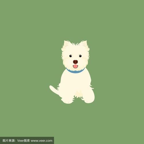 西高地白猎犬,矢量,计算机图标,小狗,卡通