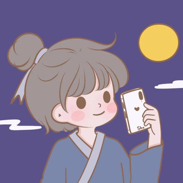 中秋节专属动漫情侣头像图片一人一张