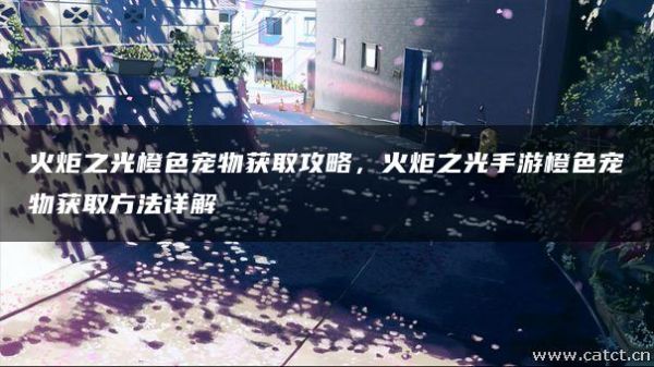 火炬之光橙色宠物获取攻略，火炬之光手游橙色宠物获取方法详解