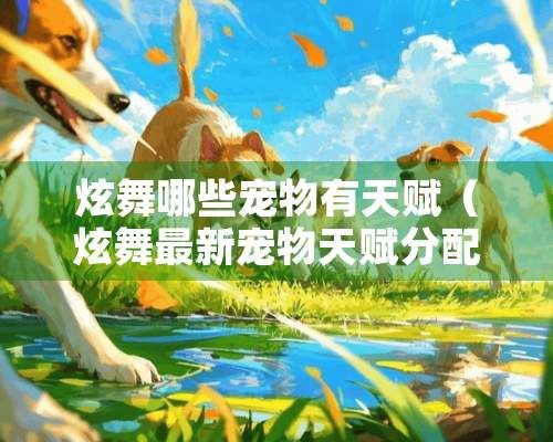 炫舞哪些宠物有天赋（炫舞最新宠物天赋分配表）