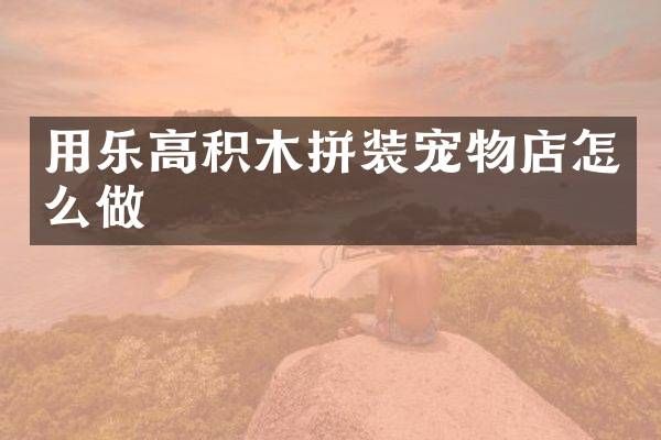 用乐高积木拼装宠物店怎么做