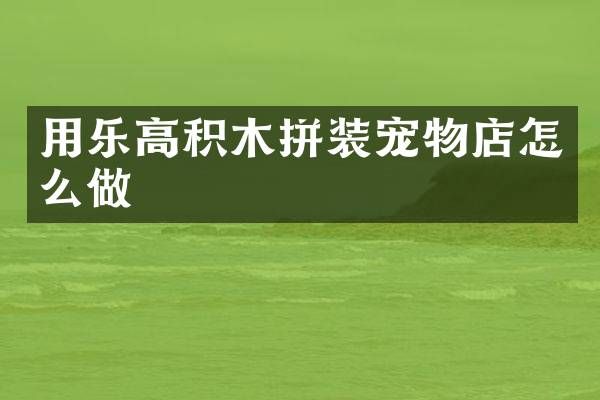 用乐高积木拼装宠物店怎么做