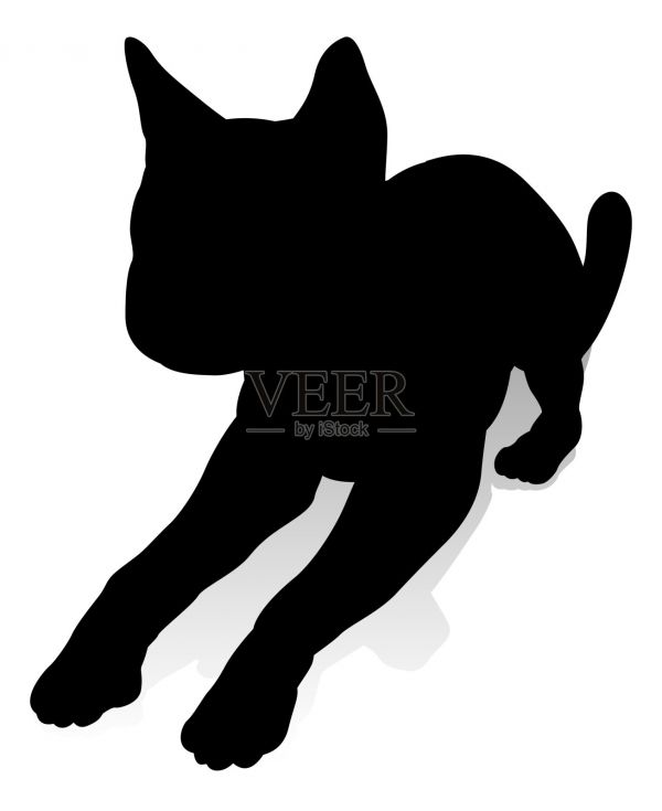 猫及宠物剪影设计元素图片