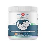 猫用 L-赖氨酸补充剂 900 毫克/勺 - 猫用补充剂，用于治疗打喷嚏和流鼻涕、感冒、免疫支持、眼部功能和呼吸健康 - 赖氨酸粉