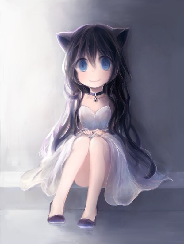 好看P站画师推荐小猫まり 玻璃珠般的眼睛图片