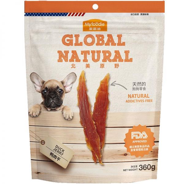 【rjm8.nlx8.com狗狗用品14】火车上让带宠物吗：麦富迪狗狗零食小型犬鸭肉干鸡肉干泰迪金毛宠物零食磨牙棒训狗3110