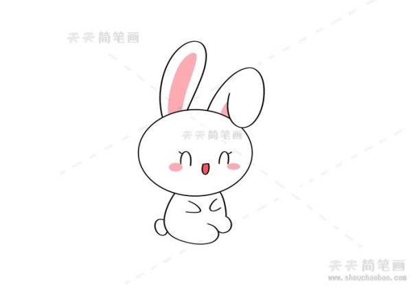 这样也会很呆萌就这样一幅可爱的小兔子简笔画线