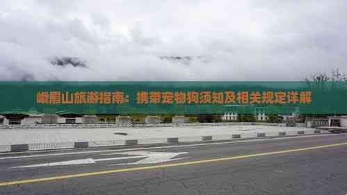 峨眉山旅游指南：携带宠物狗须知及相关规定详解