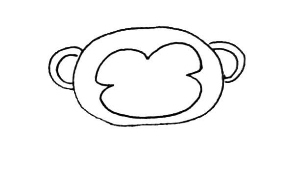 儿童简笔画小猴子画法步骤教学 中级简笔画教程-第3张