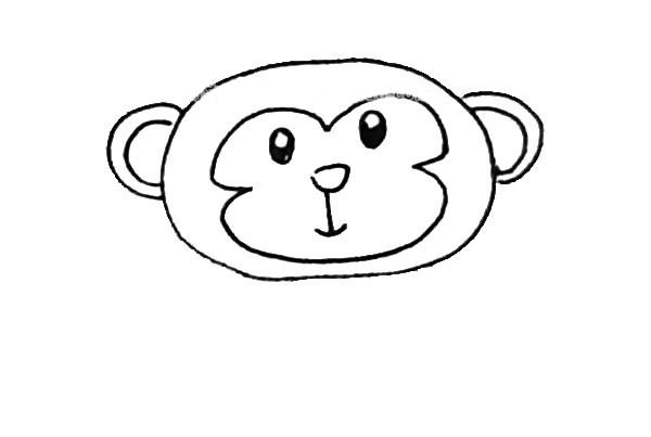 儿童简笔画小猴子画法步骤教学 中级简笔画教程-第4张