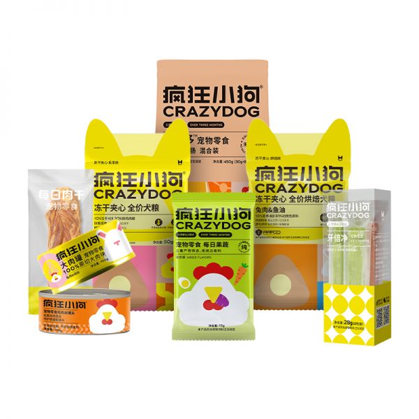 【rjm8.com狗狗用品57】宠物狗可以当土狗养吗：疯狂小狗狗零食磨牙棒小型犬幼犬冻干宠物泰迪罐头狗粮拌饭大礼包1130