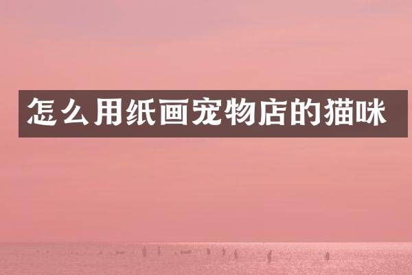 怎么用纸画宠物店的猫咪