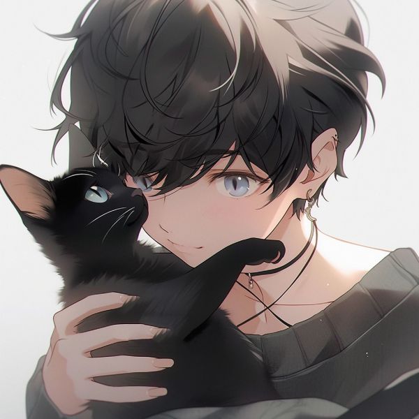抱猫情侣头像 快叫你的憨憨陪你换这组猫咪情头