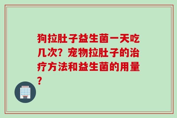 狗拉肚子益生菌一天吃几次？宠物拉肚子的方法和益生菌的用量？