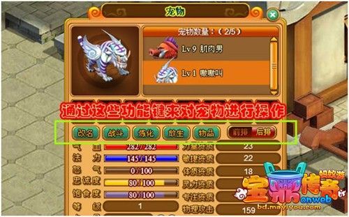 我宝宝我做主《宝鼎传奇》宠物系统介绍 