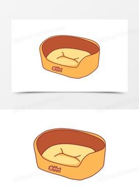 手绘卡通宠物用品猫窝免抠素材