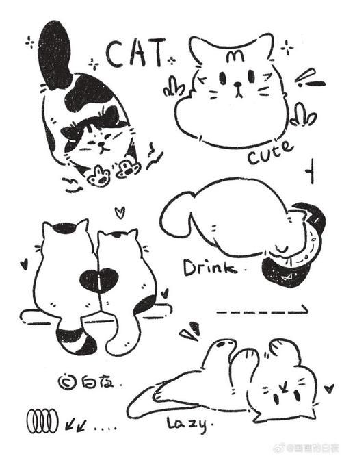 猫猫狗狗简笔画