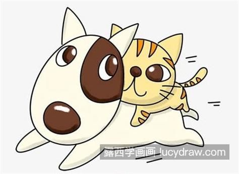大家都喜欢小猫和小狗这样可爱的简笔画么如果喜欢的话可以跟着教程