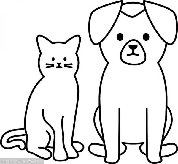 可爱的猫和狗吉祥物可爱的角色