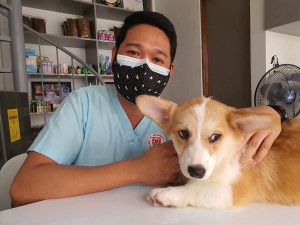 man-with-dog-at-clinic